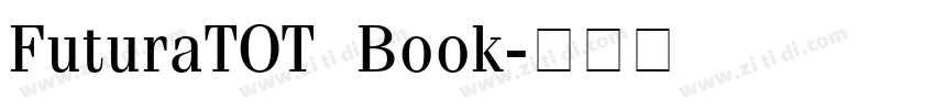 FuturaTOT  Book字体转换
